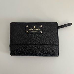 COPY - Kate Spade small black leather wallet.